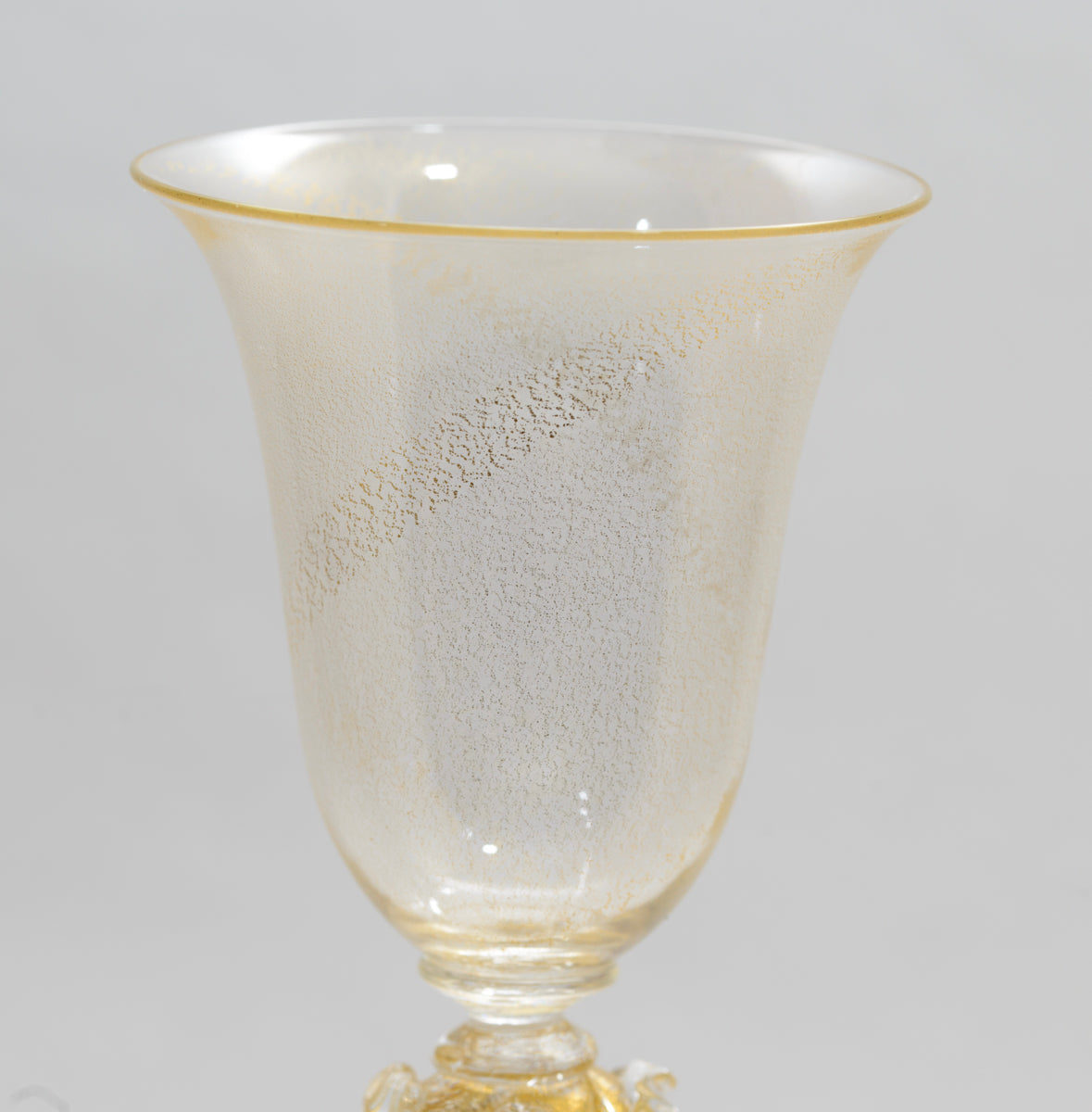 Nuova Venier Facon de Venise Wine & Cocktail Glasses With 24 Carat Gold Murano (3100)