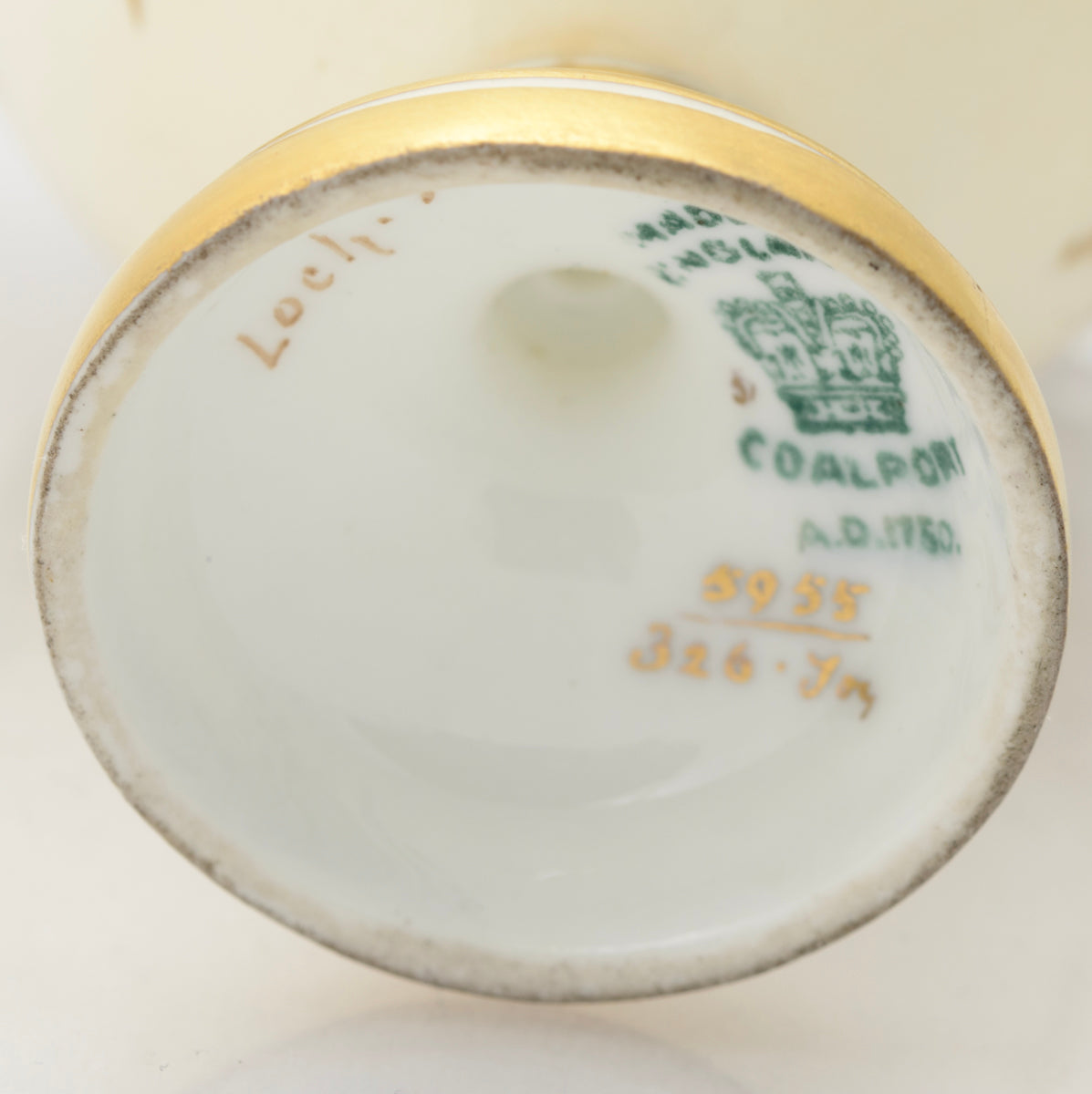 Antique Coalport Jewelled Turquoise Enamel Lidded Vase Loch Tay E O Ball (3109)