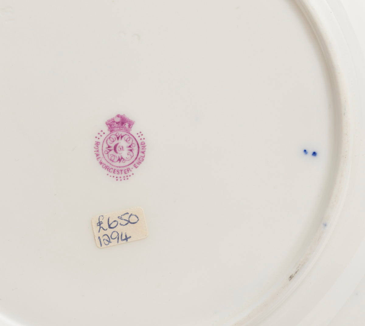 Royal Worcester China Hand Painted Fruit Plate by R Sebright Antique 1916 (3166)