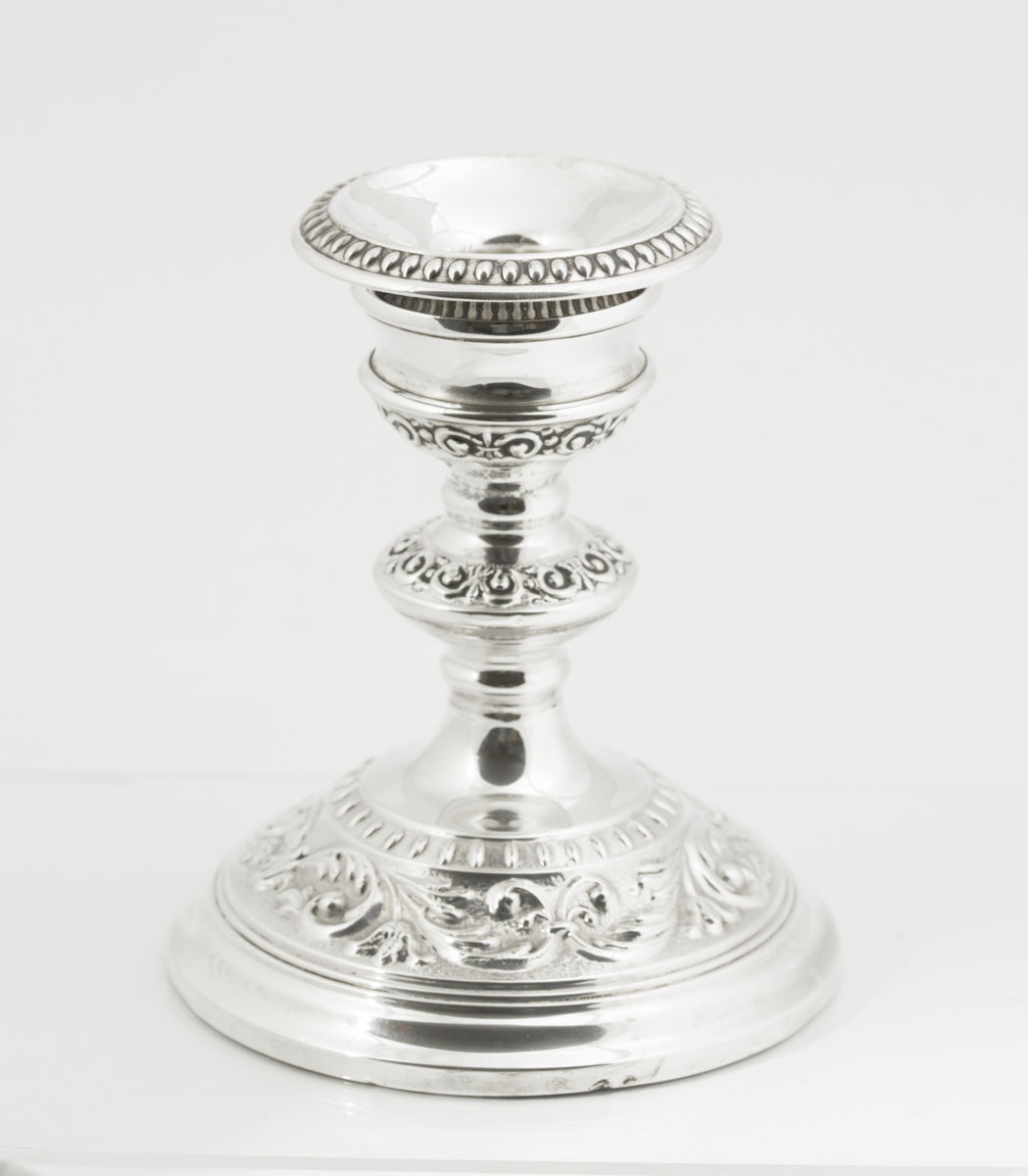 Vintage Sterling Silver Decorative Candlestick Hallmarked Birmingham 1966 (3224)
