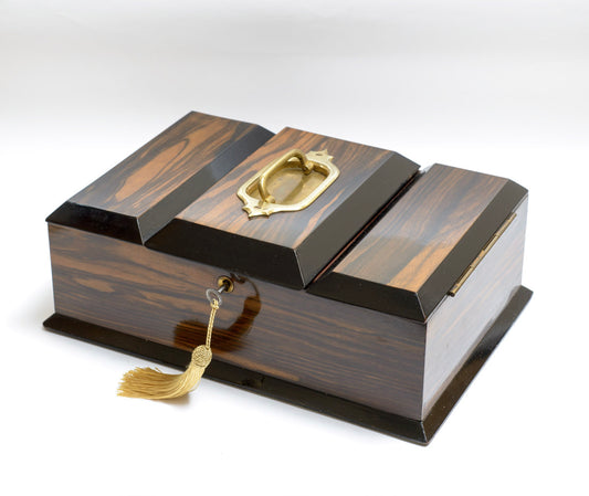 Antique Victorian Large Coromandel Travelling Cigar Box c.1860 (3232)