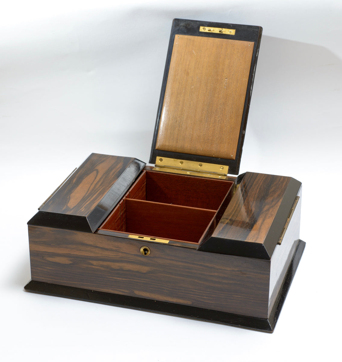 Antique Victorian Large Coromandel Travelling Cigar Box c.1860 (3232)