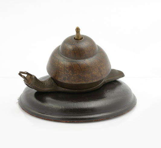 Antique German Clockwork Snail Counter Top Bell Working Order DRGM (3257)
