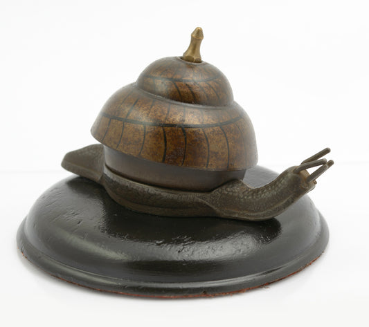 Antique German Clockwork Snail Counter Top Bell Working Order DRGM (3257)