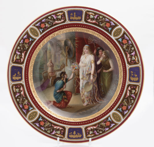 Antique Vienna Porcelain Hand Painted Cabinet Plate Cleopatra c.1900 (3266)