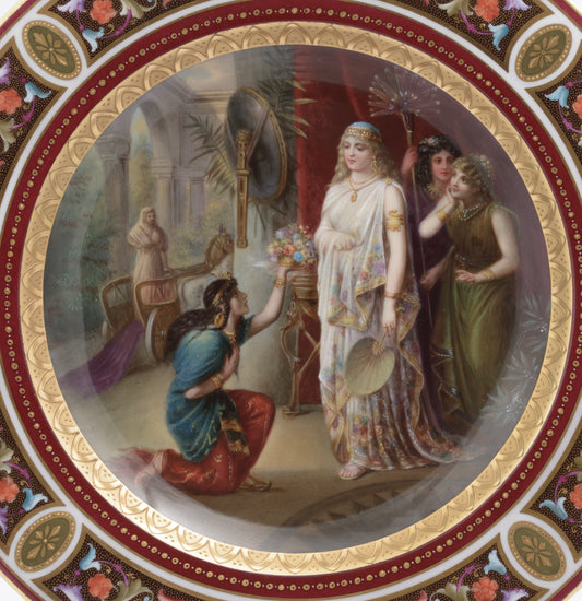 Antique Vienna Porcelain Hand Painted Cabinet Plate Cleopatra c.1900 (3266)