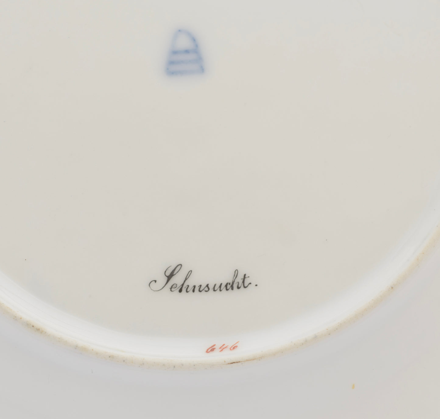 Antique Vienna Porcelain Hand Painted Cabinet Plate Sehnsucht (Longing) (3292)