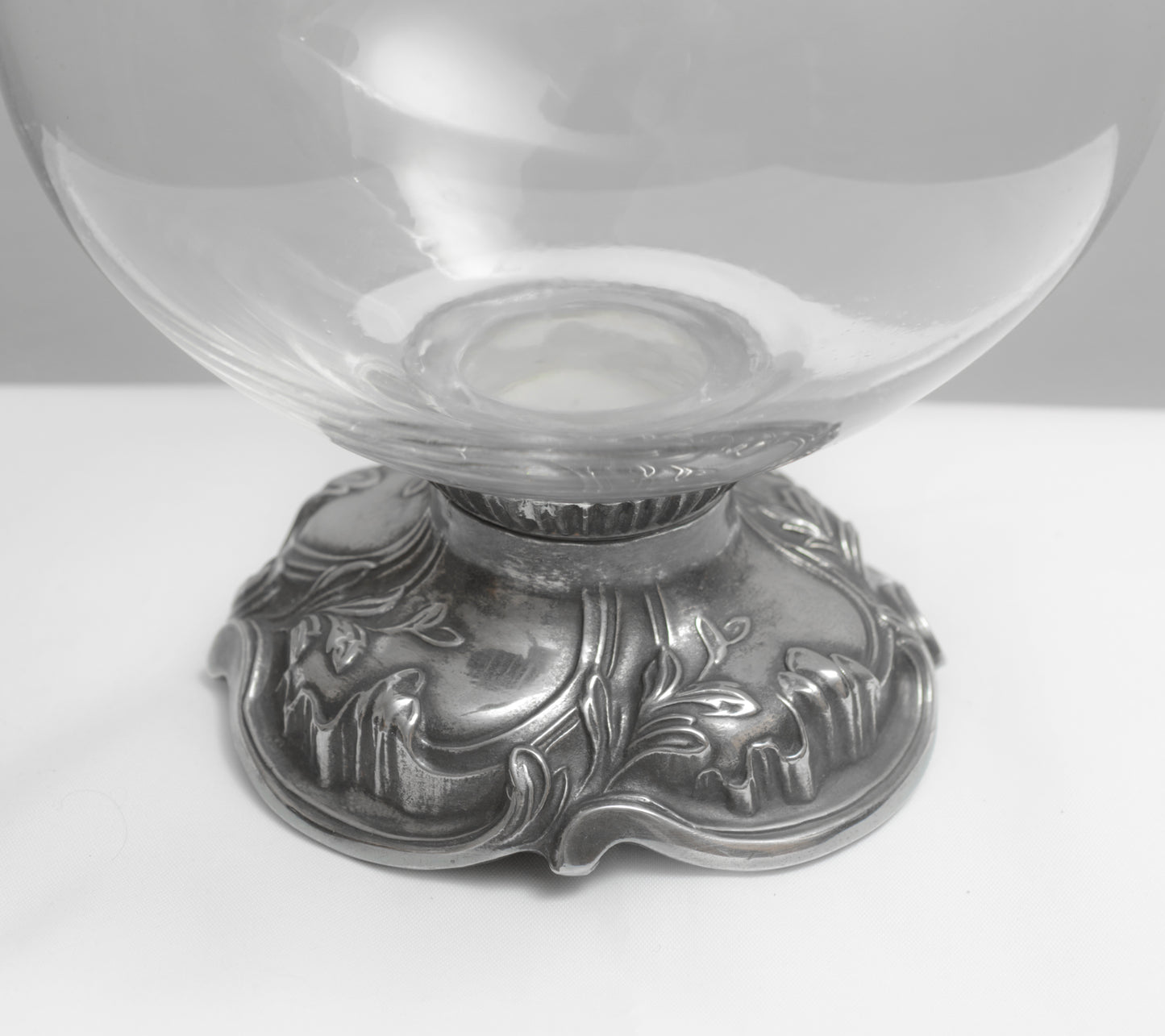 Vintage Art Nouveau Design Claret Jug Decanter Silver Plated Mounts By Topazio (3308)