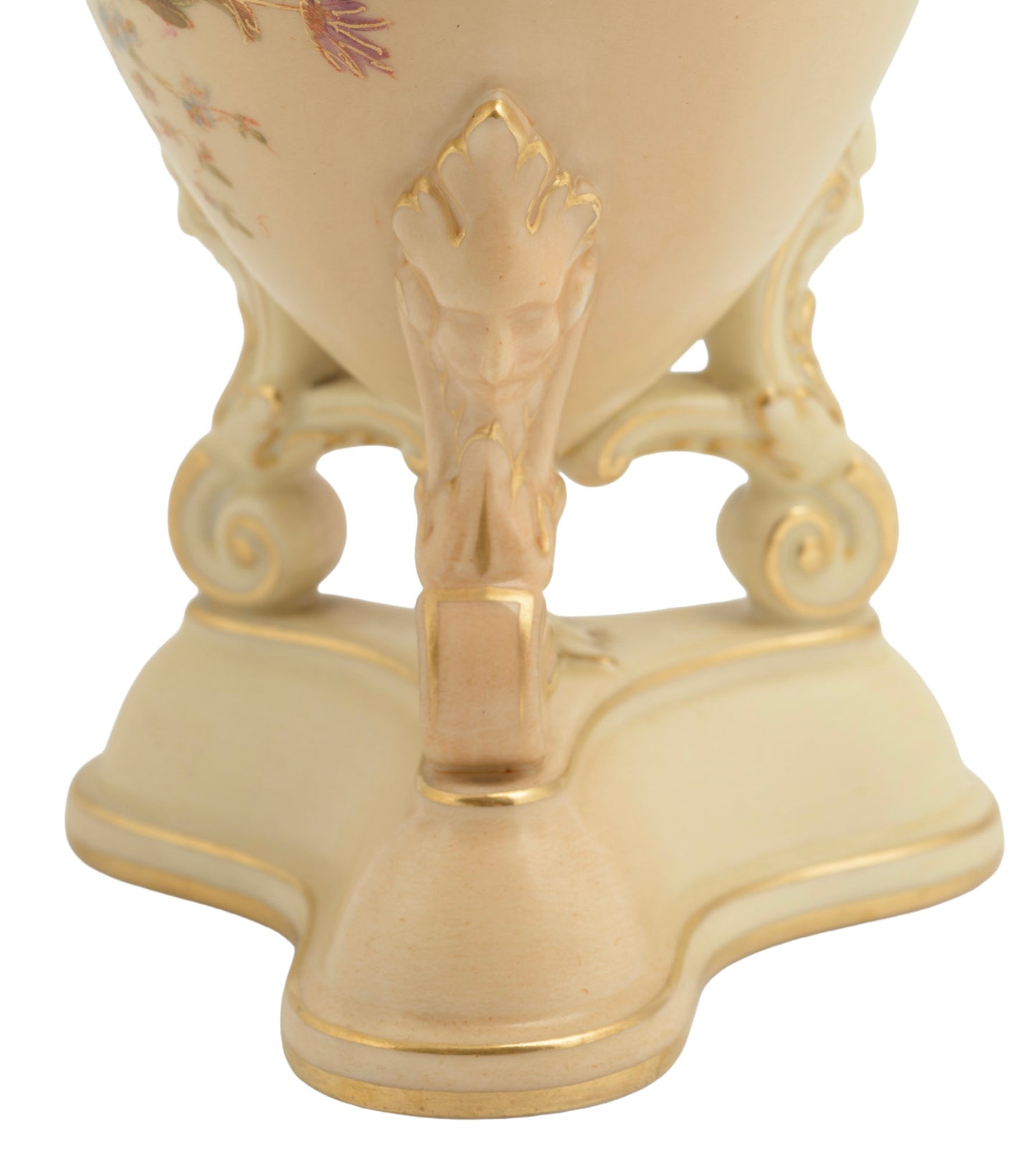 Antique Royal Worcester China Blush Ivory Glaze Pot Pourri Lidded Vase c.1908 (3310)