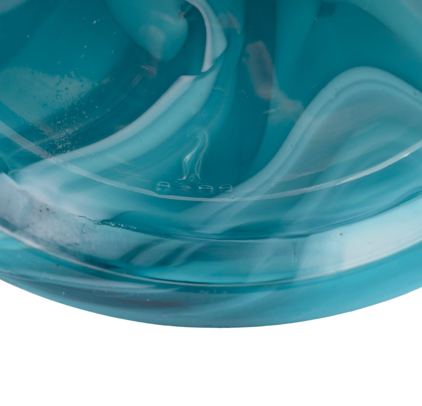 Antique Sowerby Blue Malachite / Slag Glass Candlestick Press Moulded Victorian (3326)