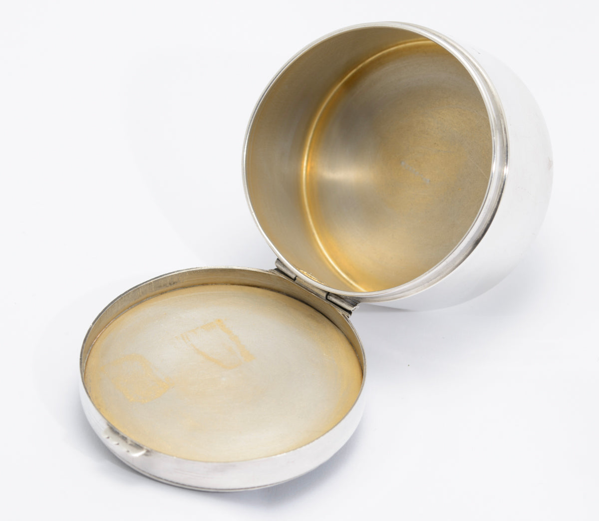 Art Deco Sterling Silver Box With Butterfly Wing Pictorial Lid Hallmark 1923 (A1622)