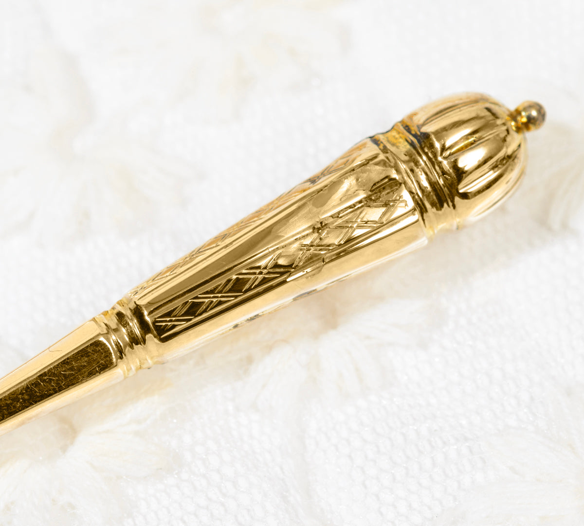 Pair Antique Victorian Long Drop Hollow Earrings In 9ct Yellow Gold Screw Back - Boxed (A1936)