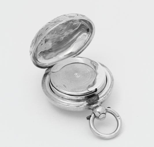 Antique Sterling Silver Full Sovereign Case Engraved Body Hallmarked 1914(A2064)