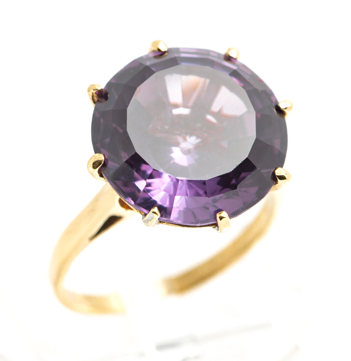 Vintage 9ct Gold Ring Large 11 Carat Colour Change Sapphire (A2118)
