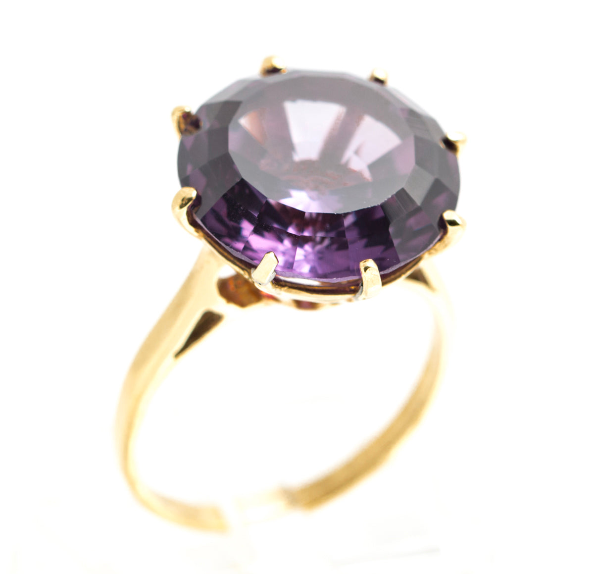 Vintage 9ct Gold Ring Large 11 Carat Colour Change Sapphire (A2118)