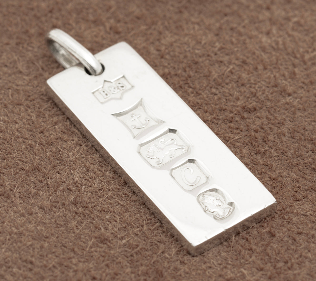 Vintage Sterling Silver Ingot Pendant With Feature Hallmarks Birmingham 1977 (B2181)