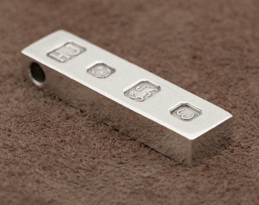 Vintage Sterling Silver Ingot Pendant Feature Hallmarked Sheffield 1979 (B2182)