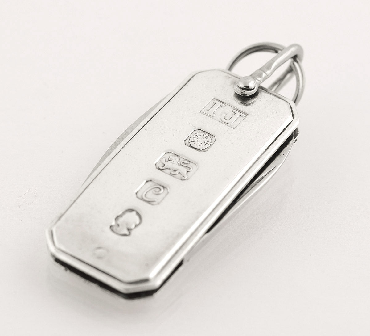 Vintage Novelty Sterling Silver Ingot Pendant / Pen Knife & Bottle Opener (B2196)