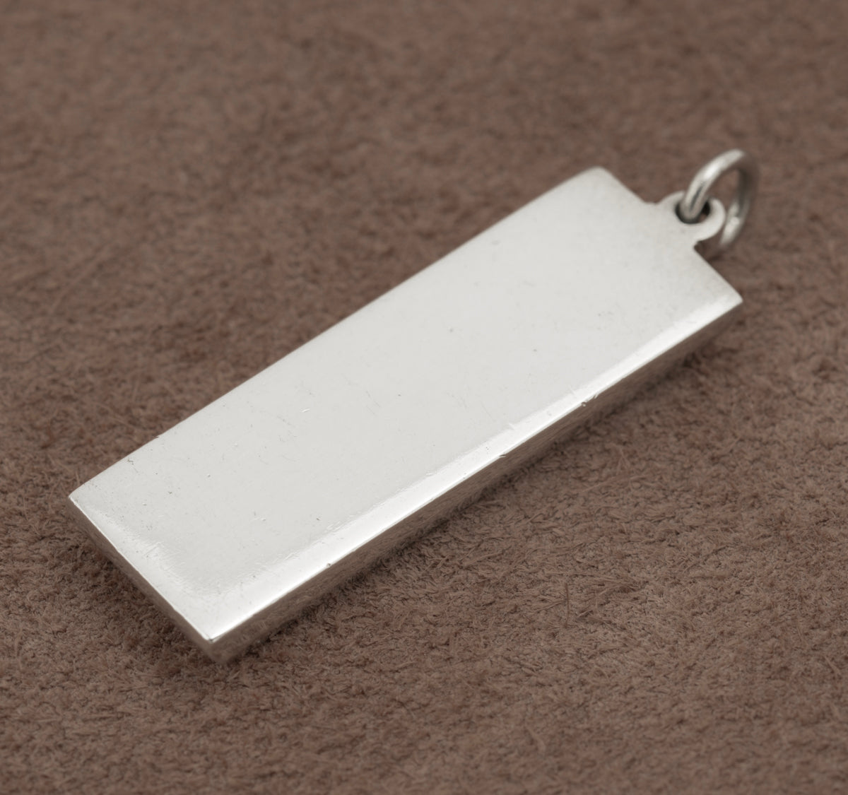Vintage 925 Sterling Silver Heavy Ingot Pendant Sheffield 1977 Feature Hallmarks(B2205)