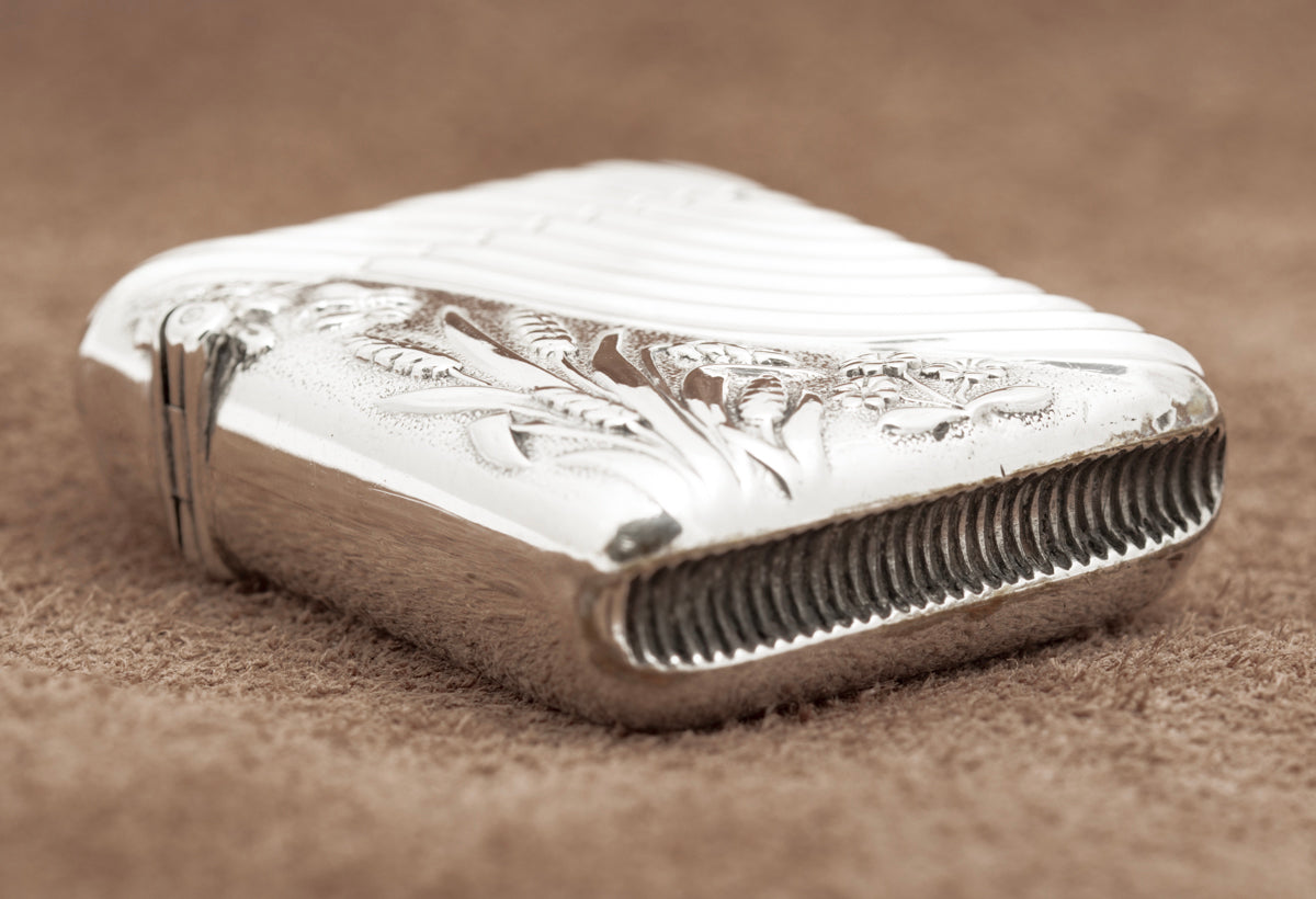 Antique Victorian Sterling Silver Aesthetic Design Vesta Case Hallmarked 1893 (B2224)