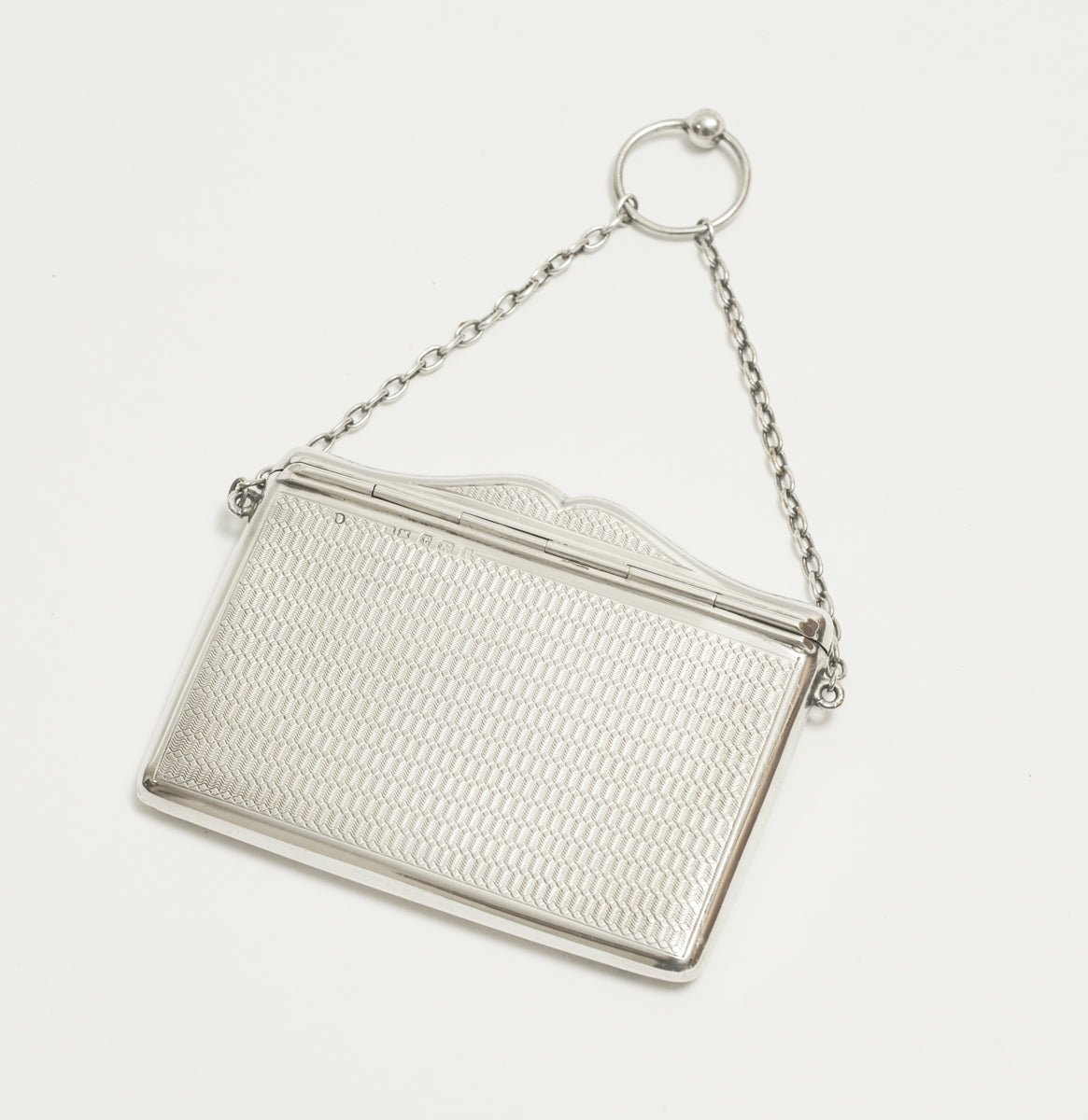 Antique Edwardian Sterling Silver Ladies Card Case Original Fitted Case (B2267)