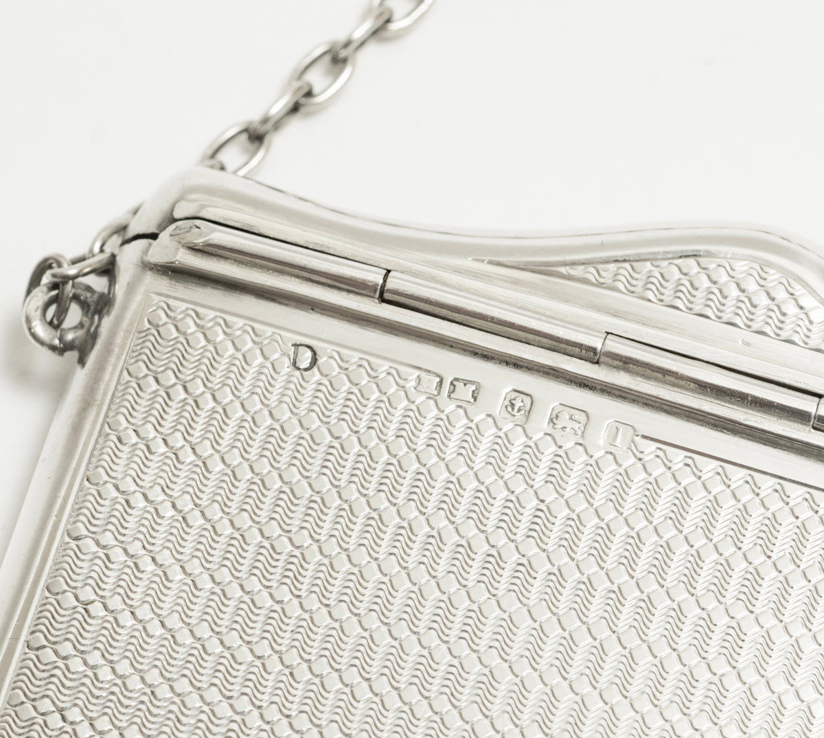 Antique Edwardian Sterling Silver Ladies Card Case Original Fitted Case (B2267)