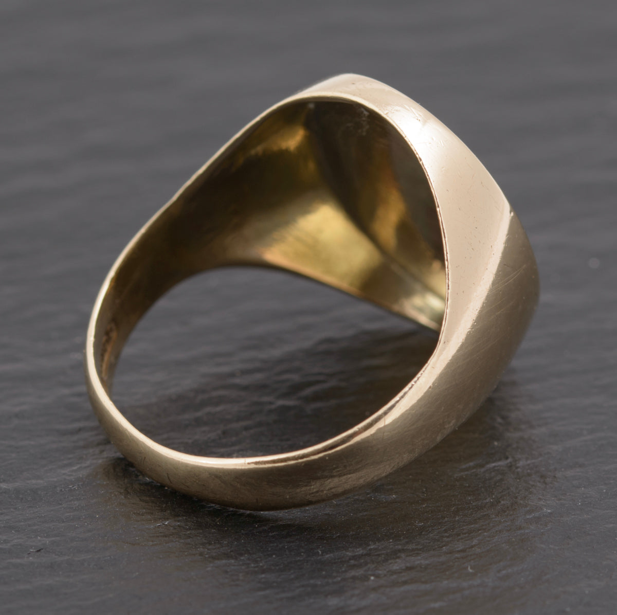Vintage Large 9ct Solid Yellow Gold Mens Signet Ring Hallmarked 1972 (B2277)