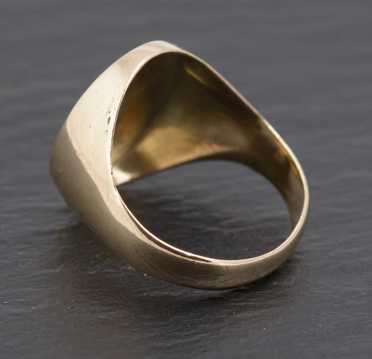 Vintage Large 9ct Solid Yellow Gold Mens Signet Ring Hallmarked 1972 (B2277)