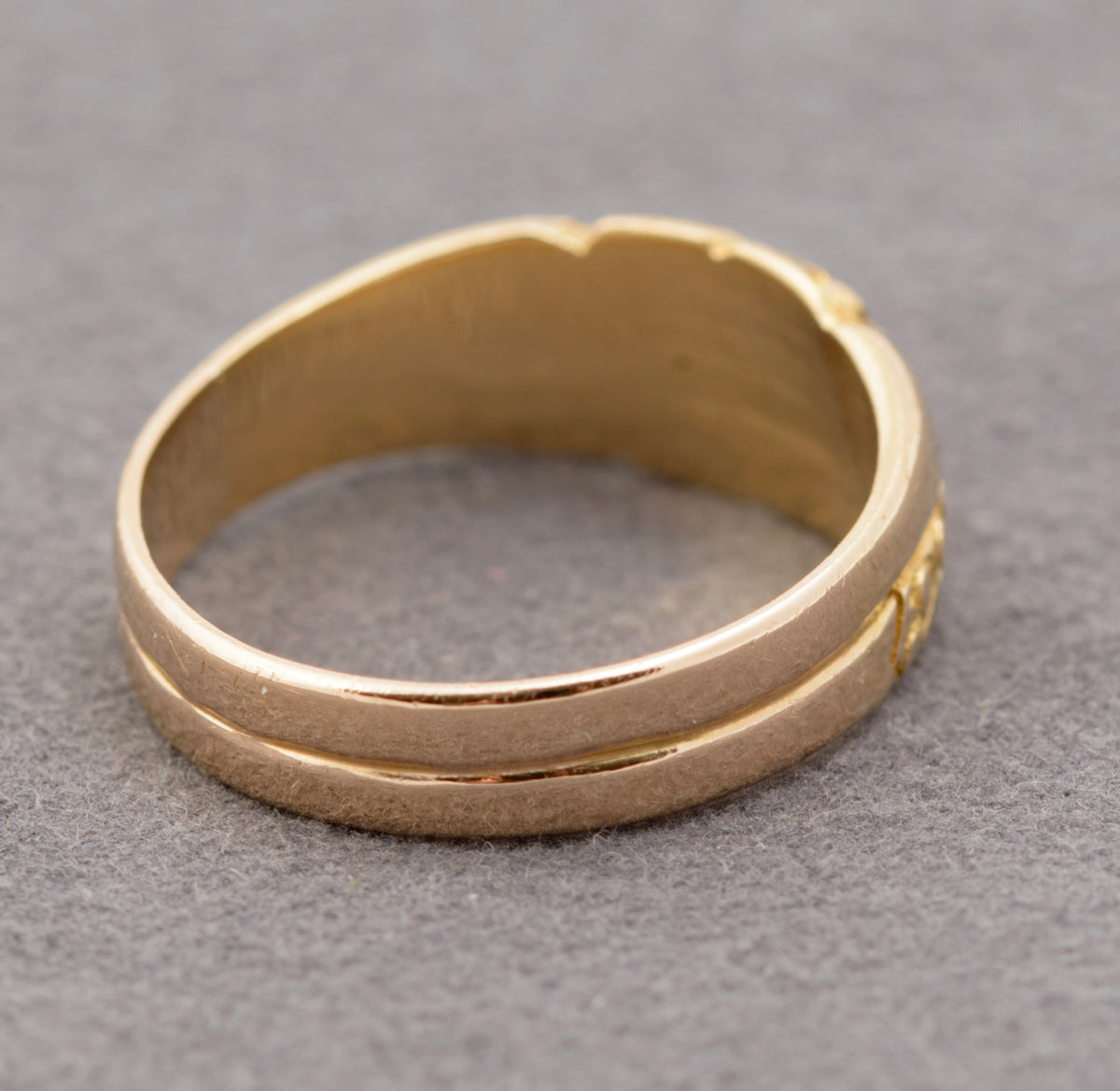 Antique Edwardian 18ct Solid Gold Ring Floral Design Chester Hallmark 1903 (B2294)
