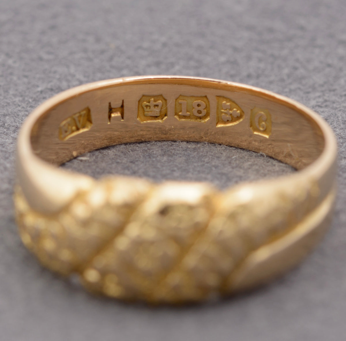 Antique Edwardian 18ct Solid Gold Ring Floral Design Chester Hallmark 1903 (B2294)