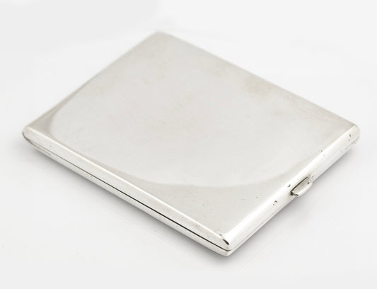 Antique Austrian 800 Silver & Guilloche Enamel Cigarette Case Vienna c.1920(B2349)