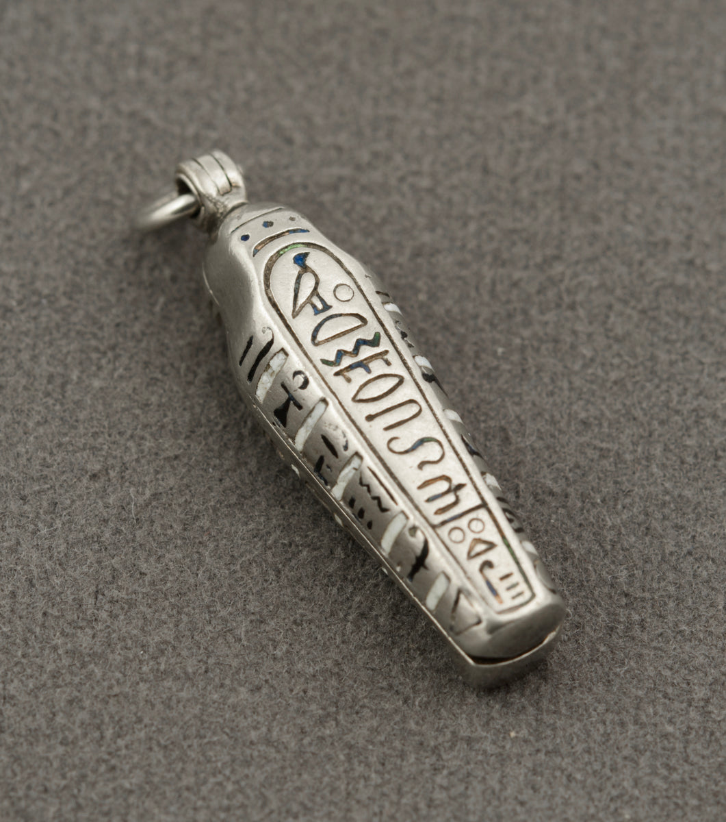 Antique Egyptian .800 Silver Pharaoh Sarcophagus Mummy Charm/Pendant (B2376)