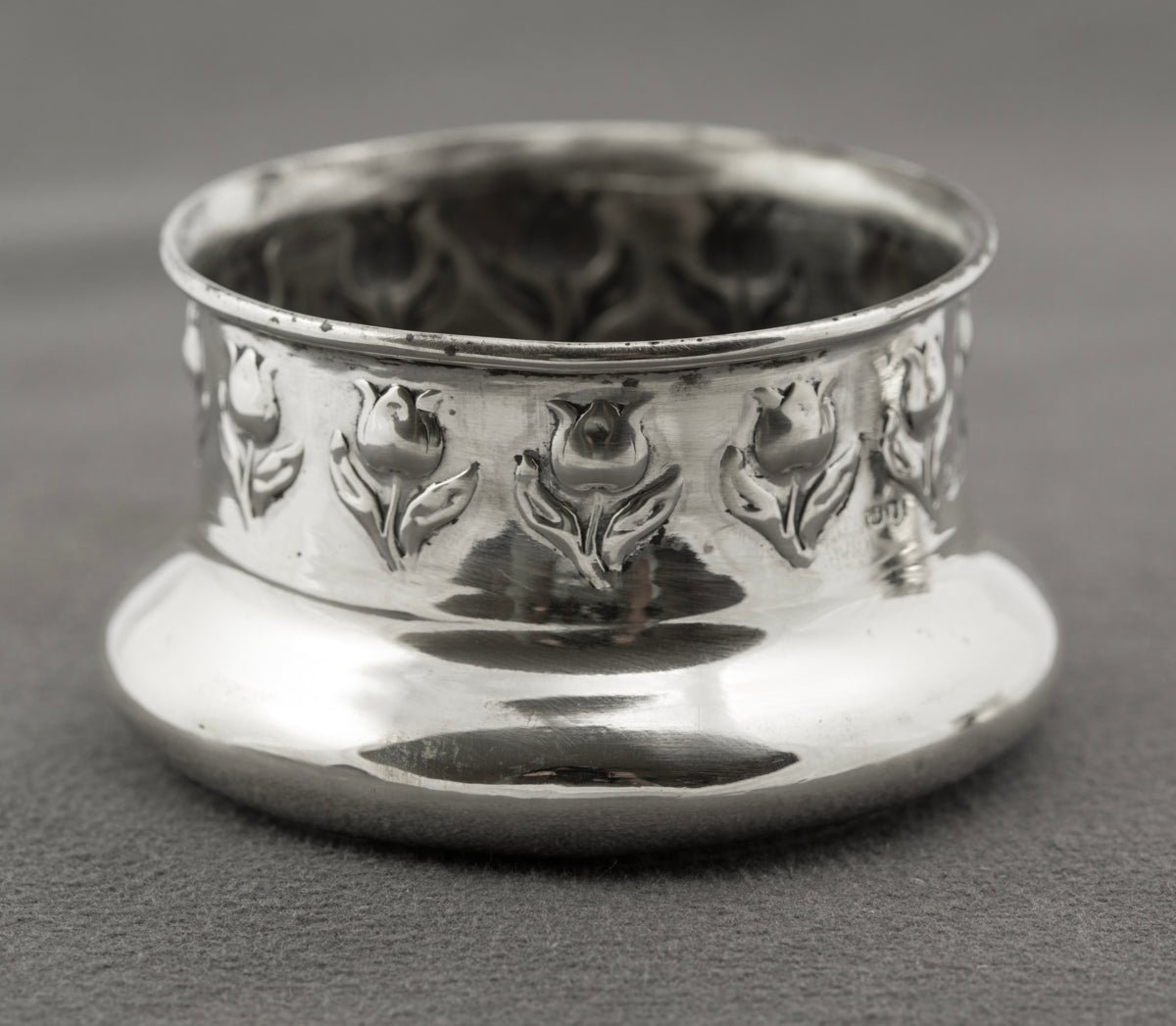 Pair Antique Art Nouveau Hallmarked Sterling Silver Jars/Pots John Rose (B2377)