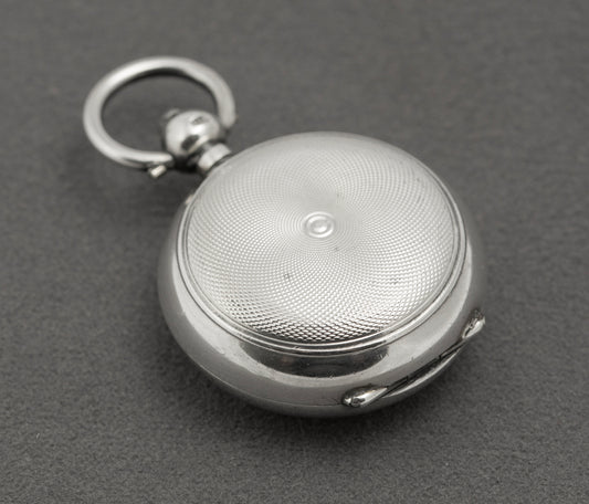 Antique Edwardian Sterling Silver Sovereign Holder Engine Turned Hallmarked (B2397)