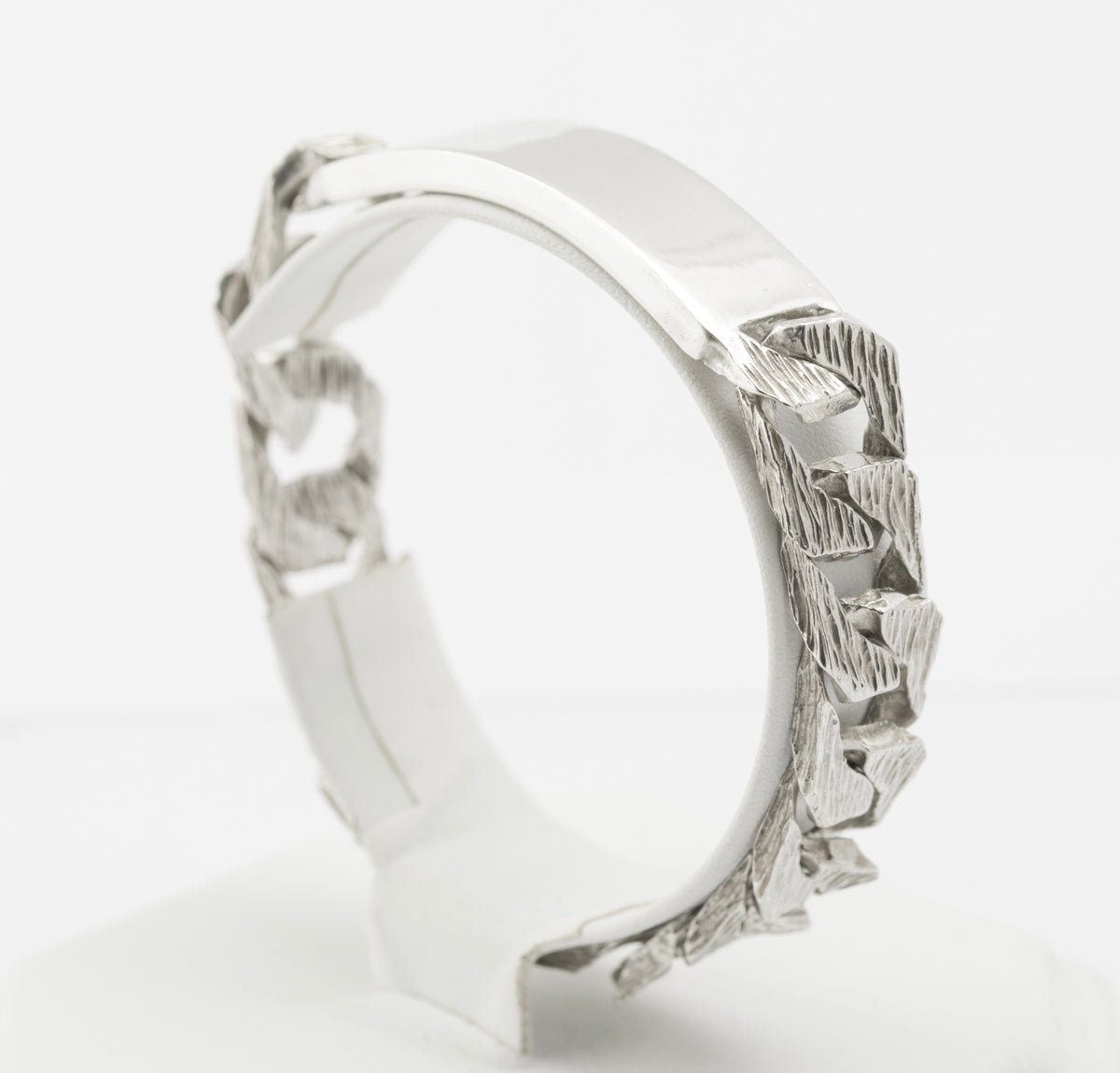 Vintage Sterling Silver Heavy Chunky Identity ID Bracelet Curb Link Hallmarked (B2398)