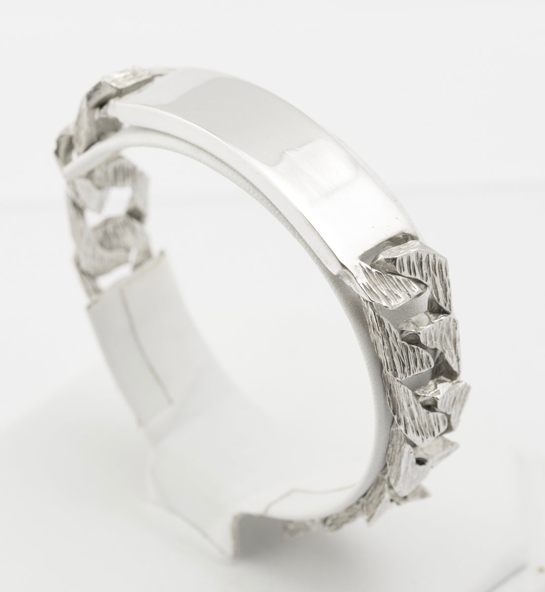 Vintage Sterling Silver Heavy Chunky Identity ID Bracelet Curb Link Hallmarked (B2398)