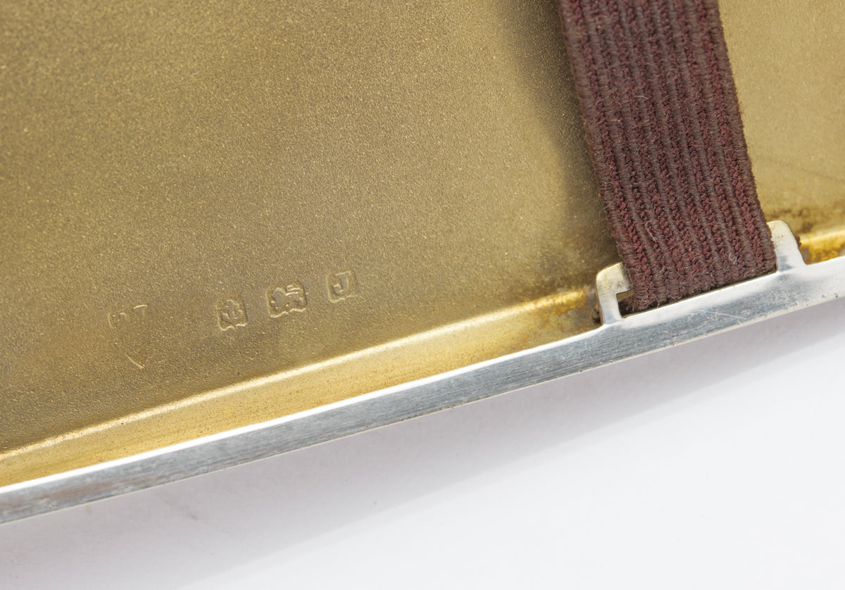Antique Art Deco Sterling Silver Cigarette Case Engine Turned Hallmarked 1933 (B2402)