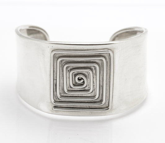 Vintage Dominique Dinouart Sterling Silver Mexican Cuff Bangle Marked DDD (B2403)