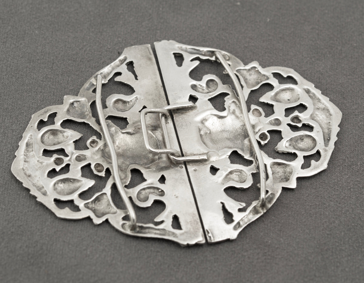 Vintage Sterling Silver Hallmarked 1974 Nurses/Dress Buckle Baroque Design (B2404)