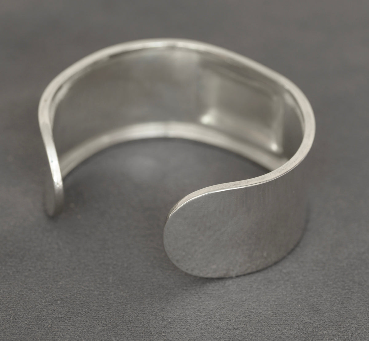 Large Vintage Sterling Silver Cuff Bangle Birmingham Hallmark 1980s Retro (B2427)