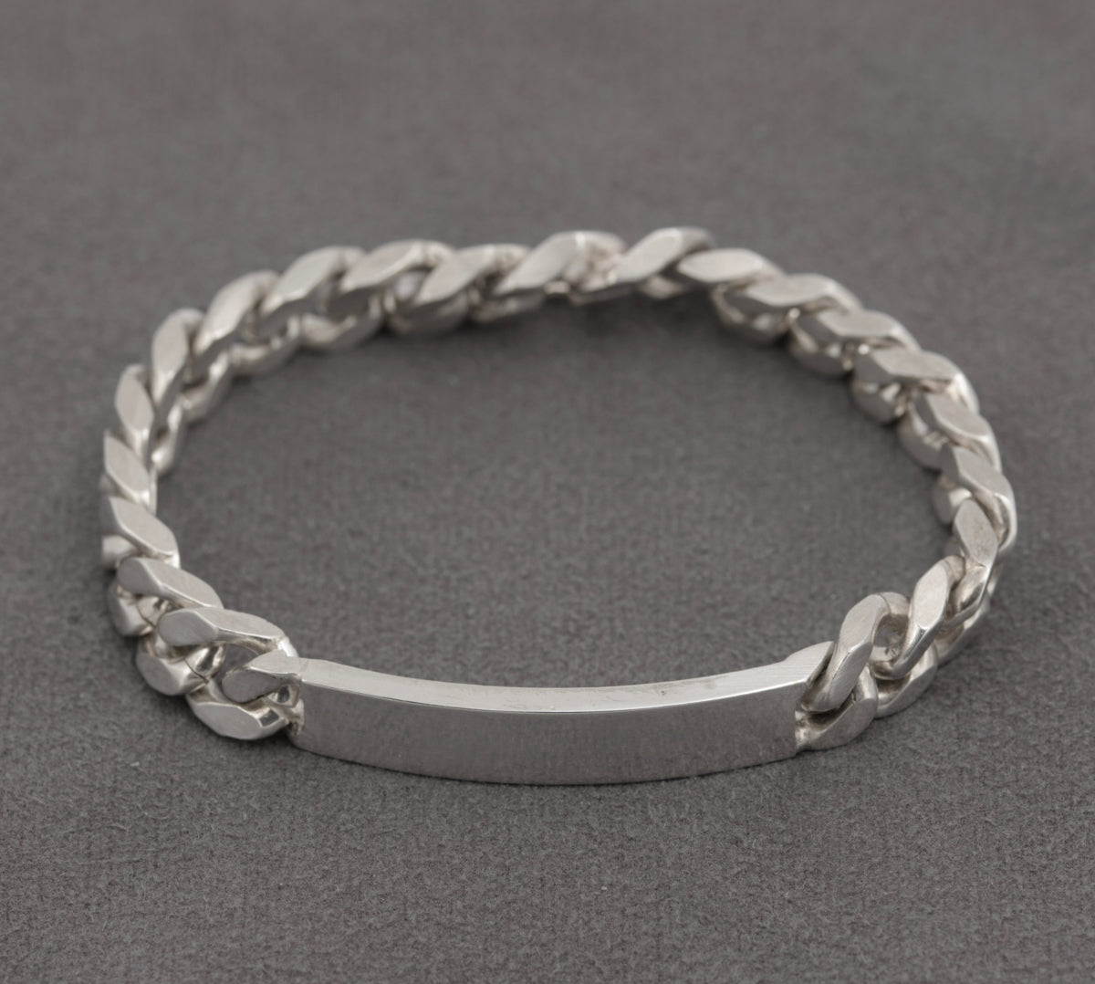 Vintage Ladies/Teens Sterling Silver Curb Chain Identity ID Bracelet Hallmarked (B2428)