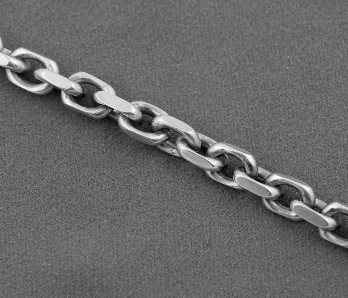 Vintage Italian Sterling Silver Chunky Facet Link Men's Bracelet Hallmarked(B2435)