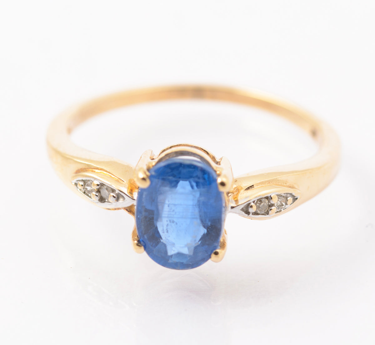 9ct Yellow Gold & 1.33 Carat Natural Royal Blue Sapphire Gemstone Ring Size N1/2 (B2444)