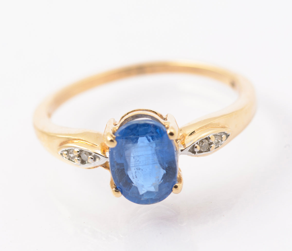 9ct Yellow Gold & 1.33 Carat Natural Royal Blue Sapphire Gemstone Ring Size N1/2 (B2444)