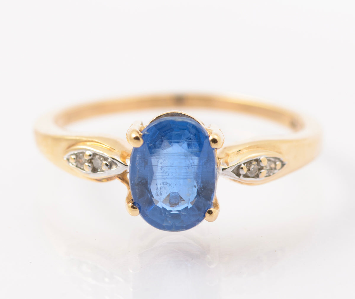 9ct Yellow Gold & 1.33 Carat Natural Royal Blue Sapphire Gemstone Ring Size N1/2 (B2444)