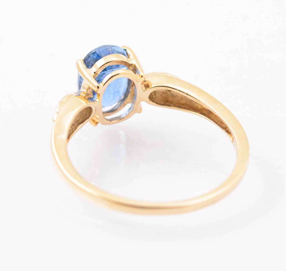 9ct Yellow Gold & 1.33 Carat Natural Royal Blue Sapphire Gemstone Ring Size N1/2 (B2444)