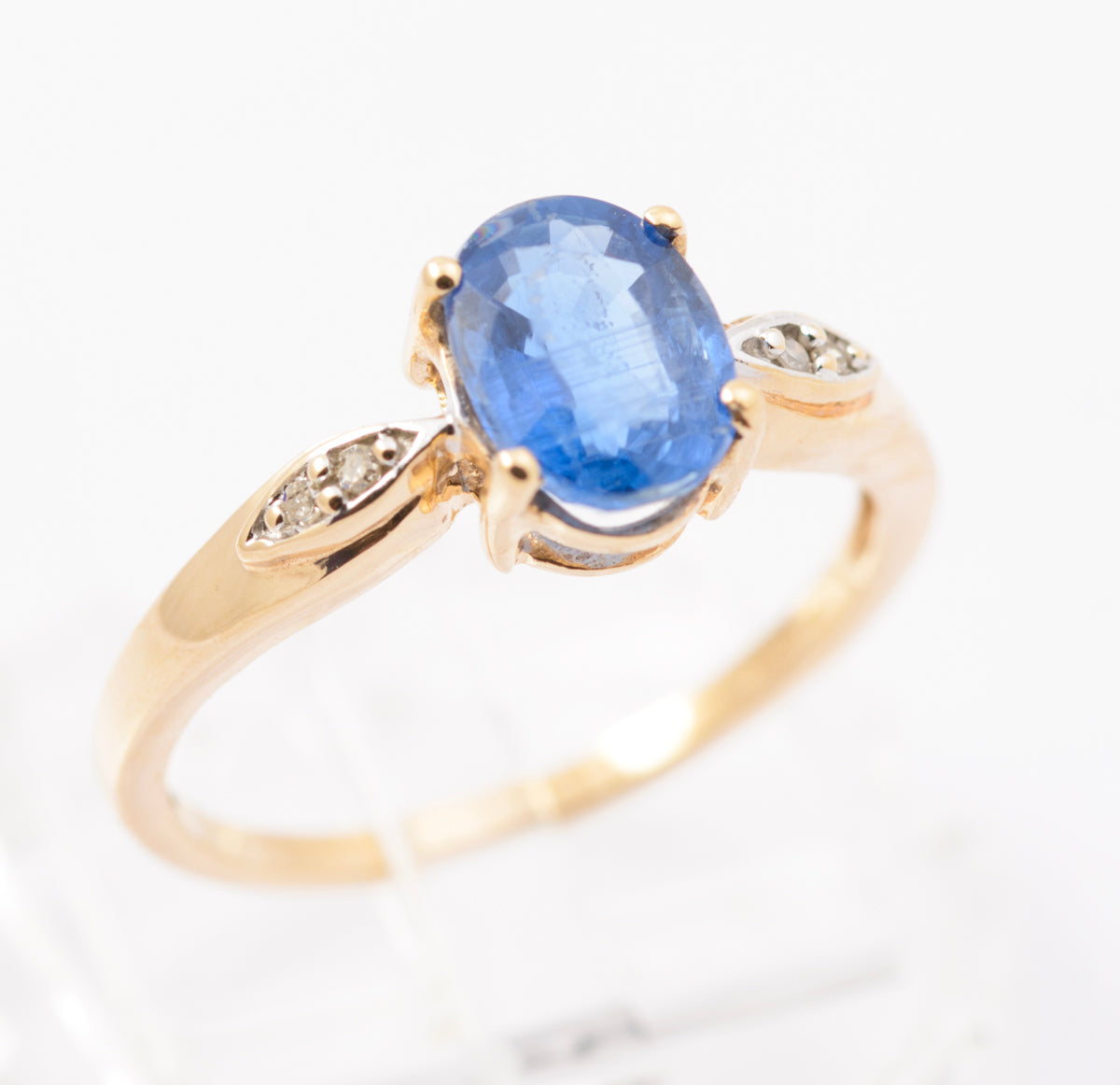 9ct Yellow Gold & 1.33 Carat Natural Royal Blue Sapphire Gemstone Ring Size N1/2 (B2444)