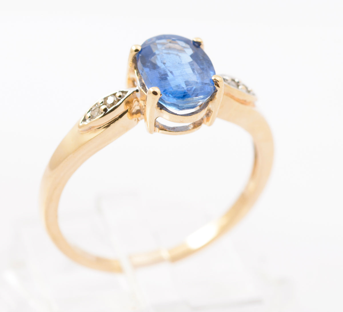 9ct Yellow Gold & 1.33 Carat Natural Royal Blue Sapphire Gemstone Ring Size N1/2 (B2444)