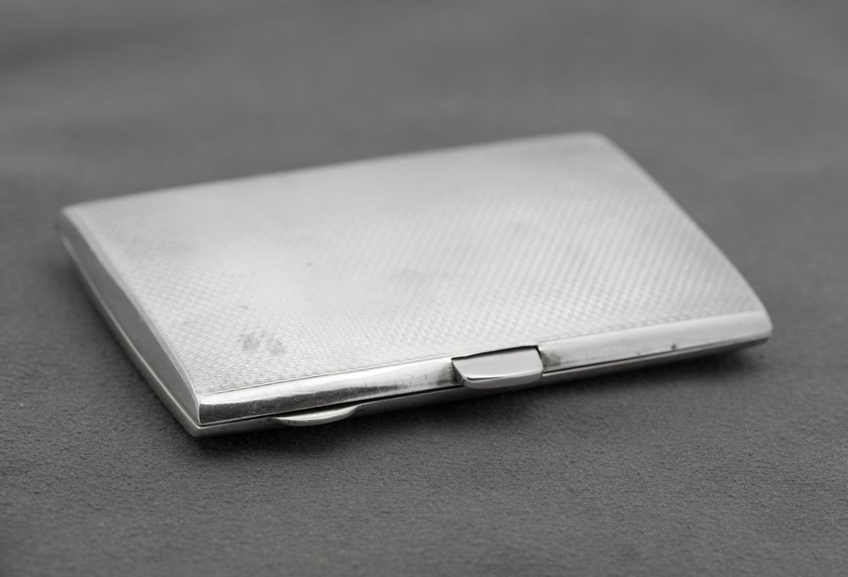 Original Art Deco Sterling Silver Cigarette Case By Rothmans Hallmarked 1934 (B2452)
