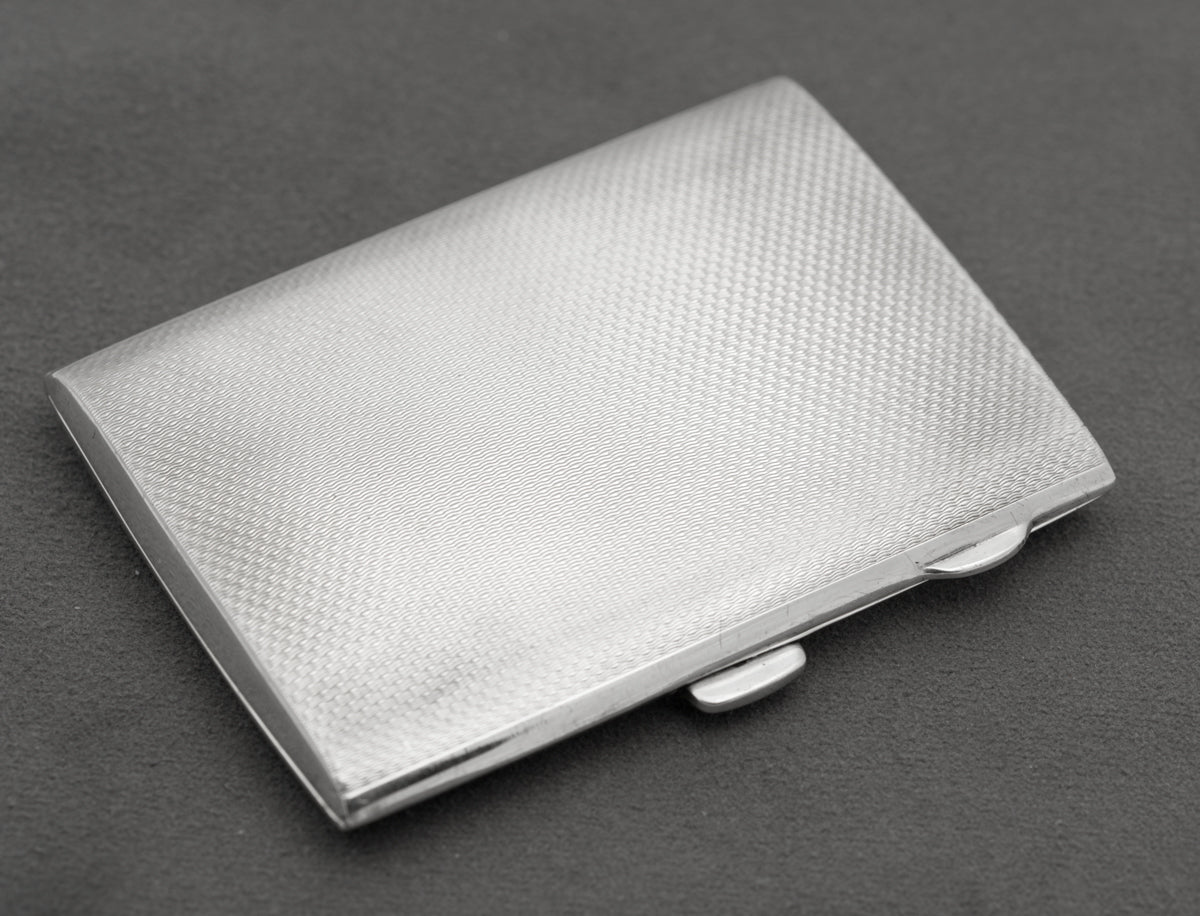 Original Art Deco Sterling Silver Cigarette Case By Rothmans Hallmarked 1934 (B2452)